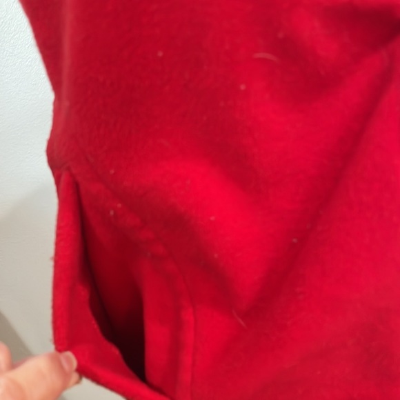 Vintage 90s Gap fleece vest hoodie red full zipper pockets women’s size M medium - Picture 6 of 12